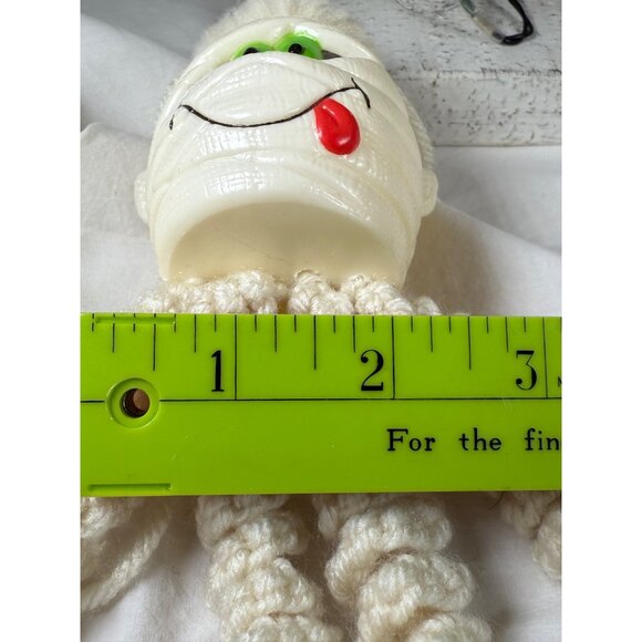 Four handmade mummy blow mold head halloween decor 8x2 DIY craft projects - Picture 4 of 5